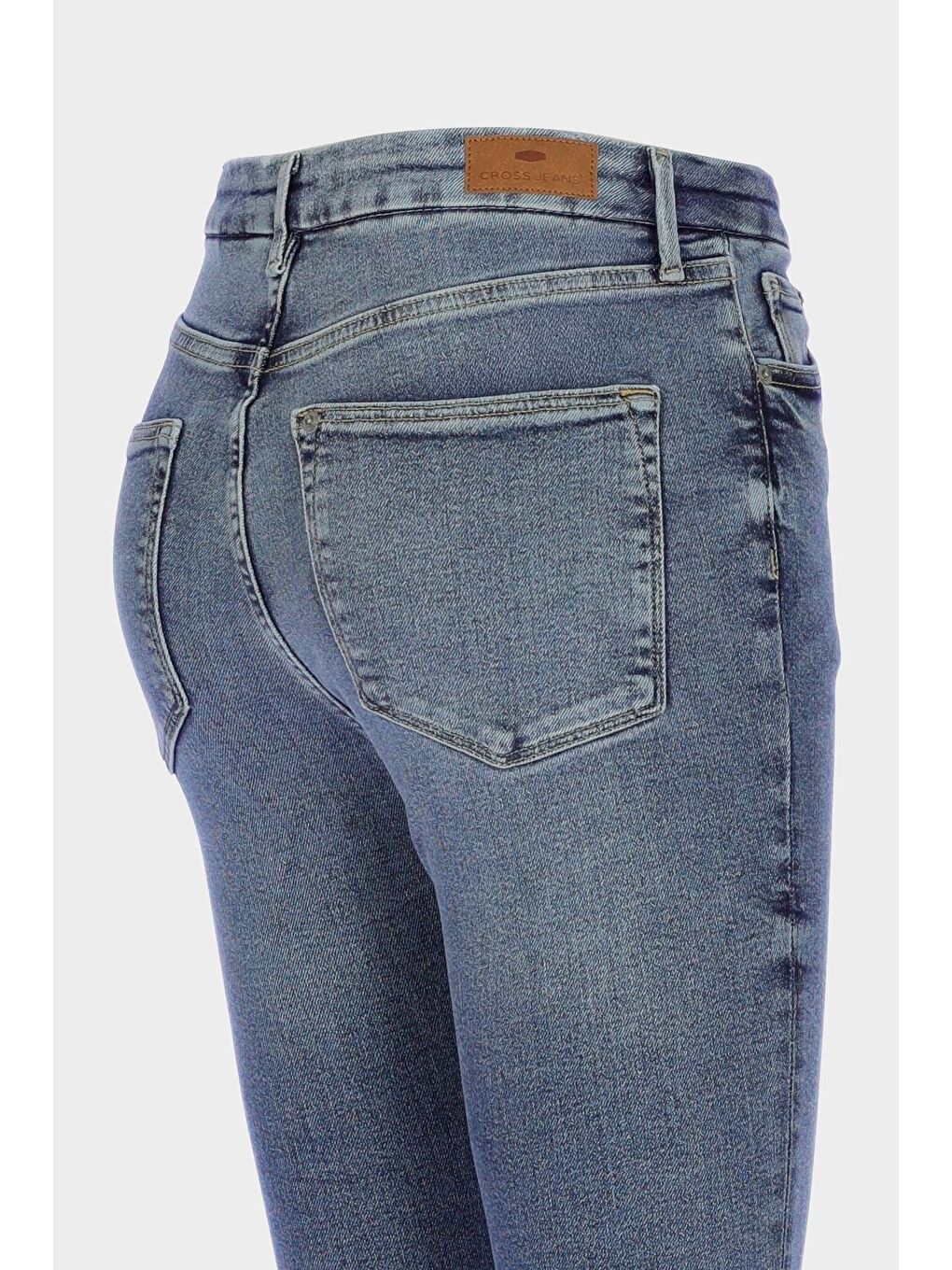 Judy Açık Mavi Yüksek Bel Patı Fermuarlı Skinny Jean Pantolon C 4521-266-2