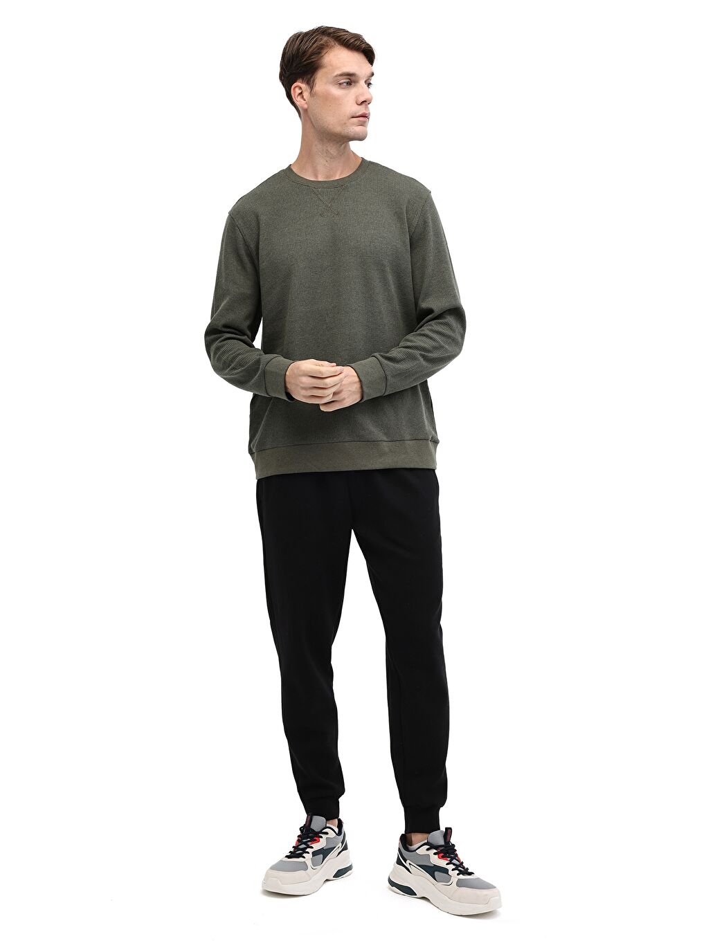 MB UNOWN 16ESS-508 5PR Haki Erkek Sweatshirt-2