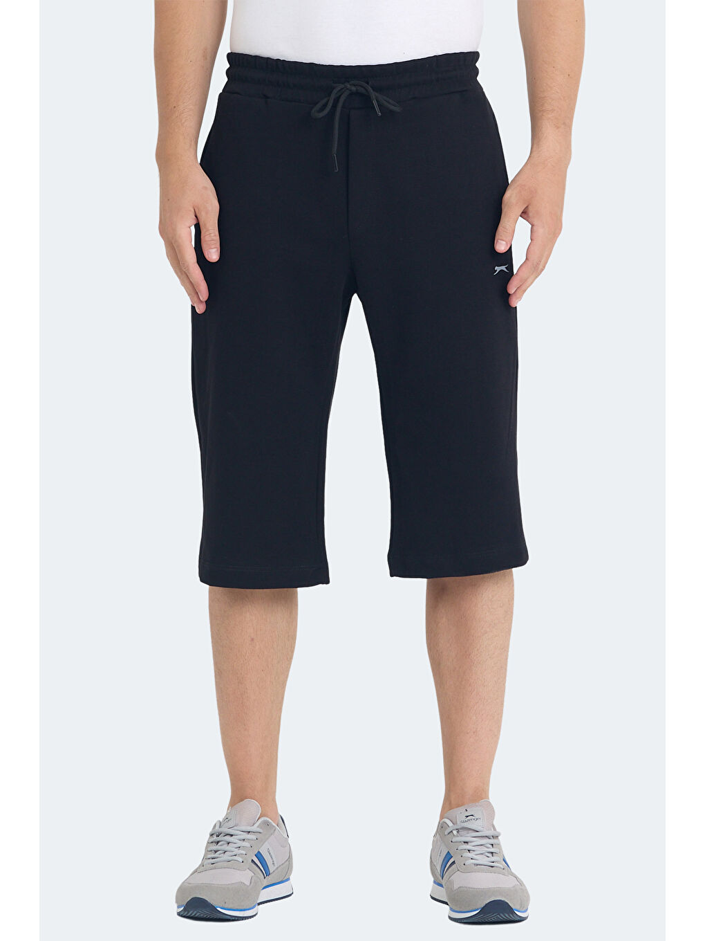 VILJA I Erkek Cepli Kapri Siyah Şort-1