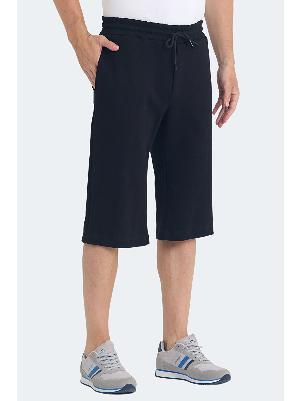 VILJA I Erkek Cepli Kapri Siyah Şort-2