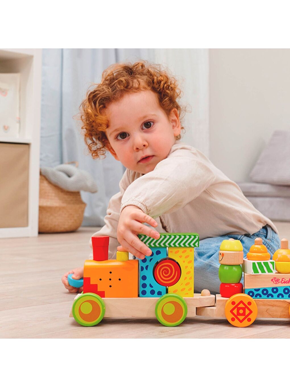 Işıklı Sesli Ahşap Tren 59cm-8