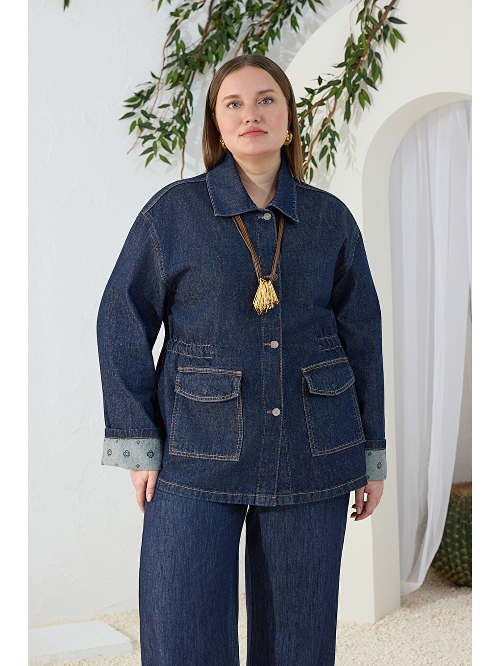 Lacivert Denim Ceket-2