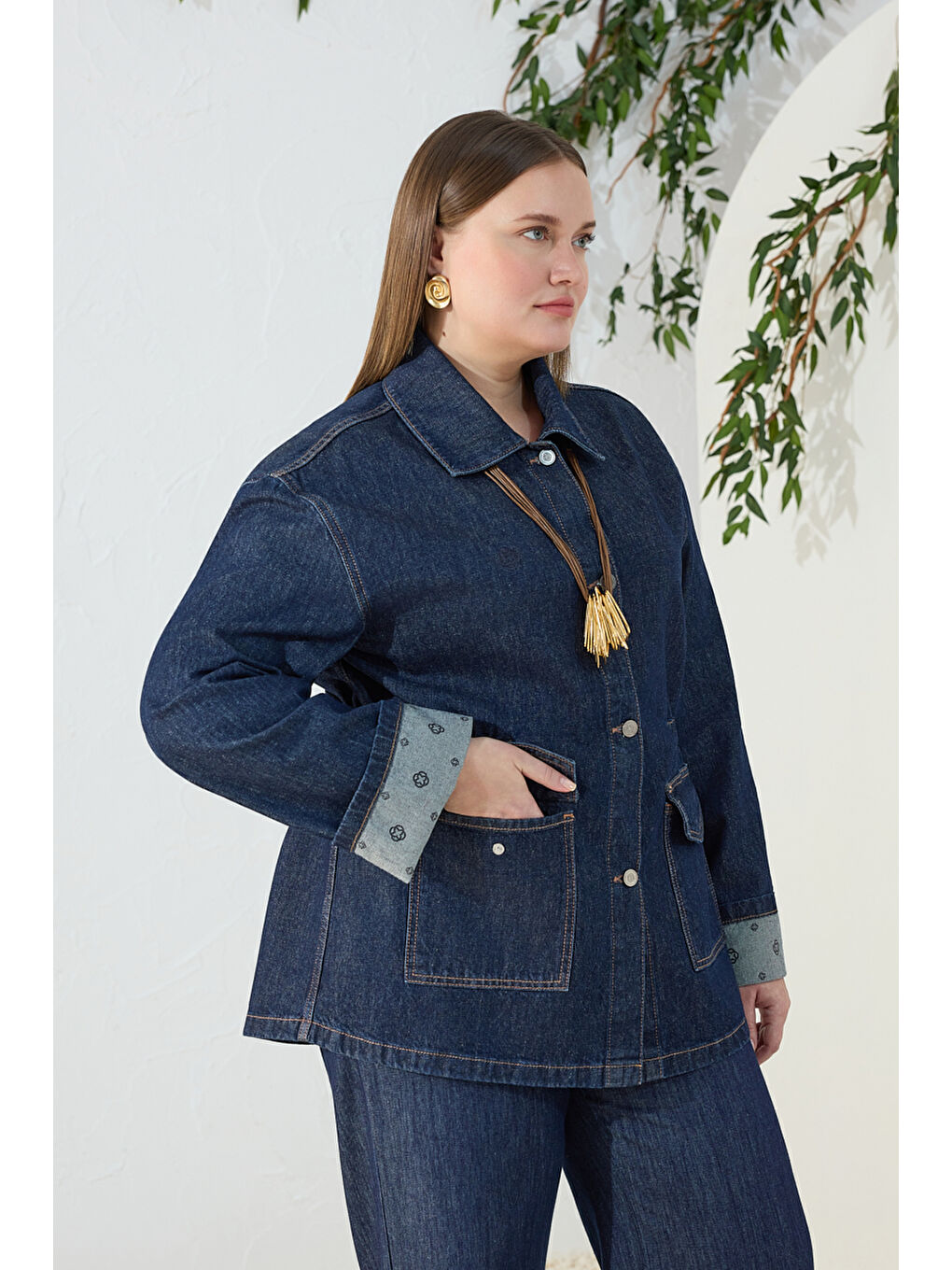 Lacivert Denim Ceket-4