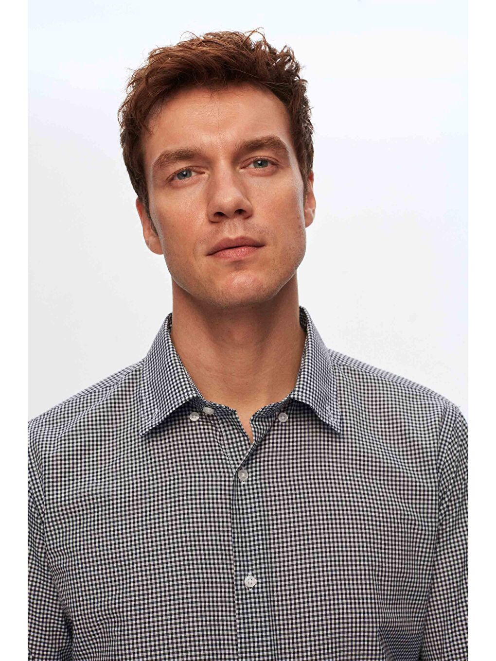 Slim Fit Lacivert Pötikare Gömlek-2