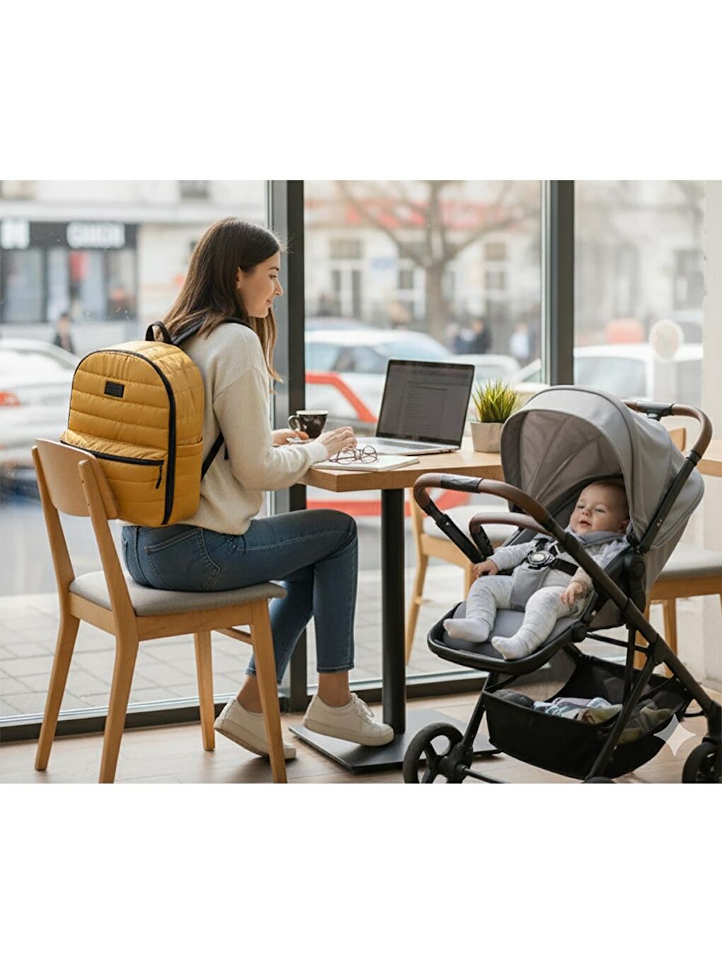 Selimiye Anne Bebek Bakım Çantası - Sarı Standart-7