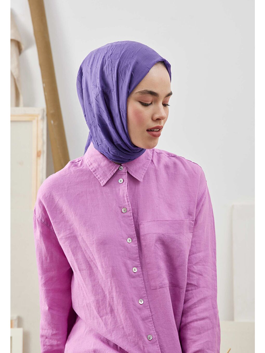 Mor Bambu Şal Yaban Mersini-3