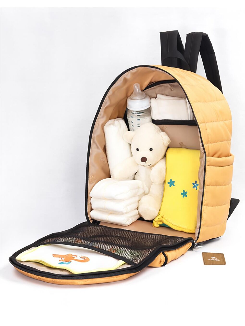 Selimiye Anne Bebek Bakım Çantası - Sarı Standart-10