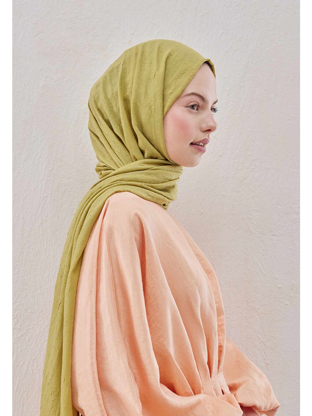 Yeşil Bambu Şal Olive-3