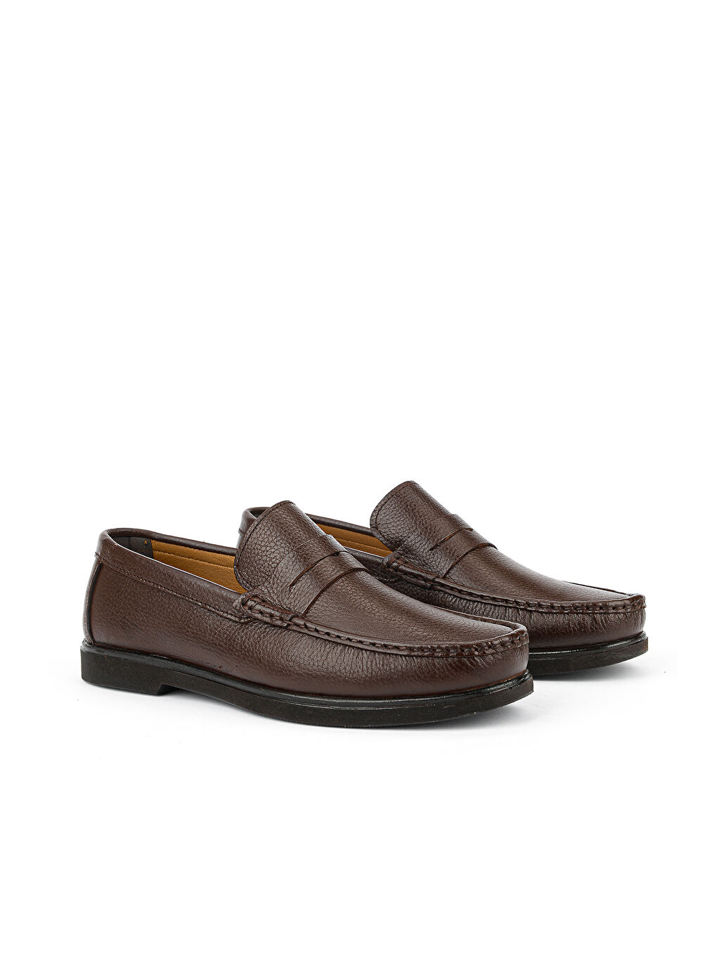 Kahverengi Erkek Hakiki Deri Günlük Ayakkabı 1611065Z301 Kahve-1