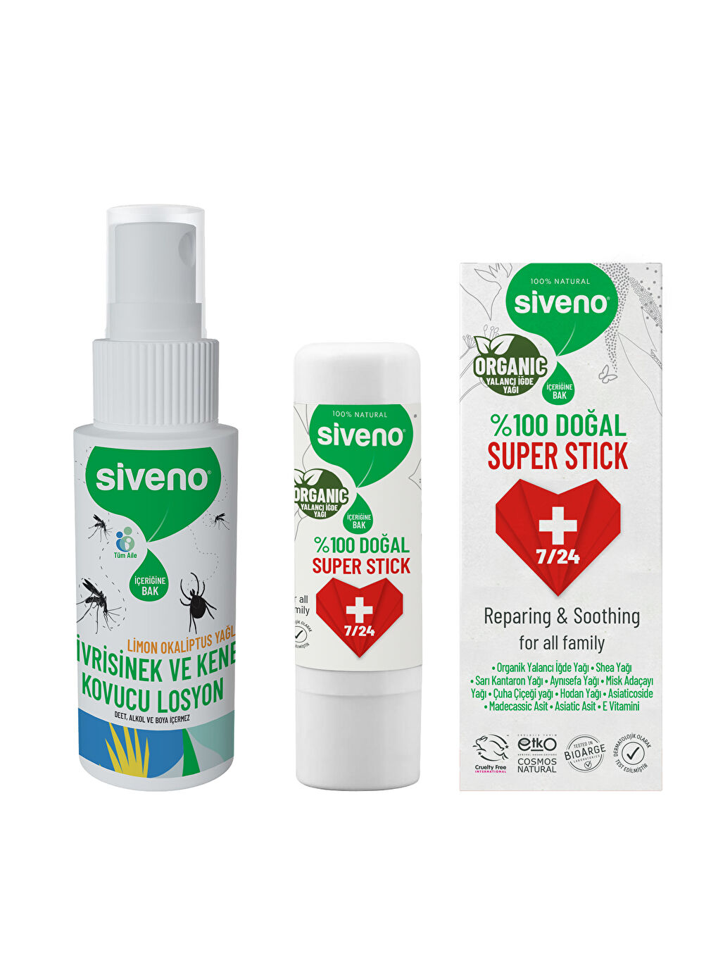 Sivrisinek Ve Kene Kovucu Sprey Krem 50 ml & %100 Doğal Super Stick 6 G Set-1