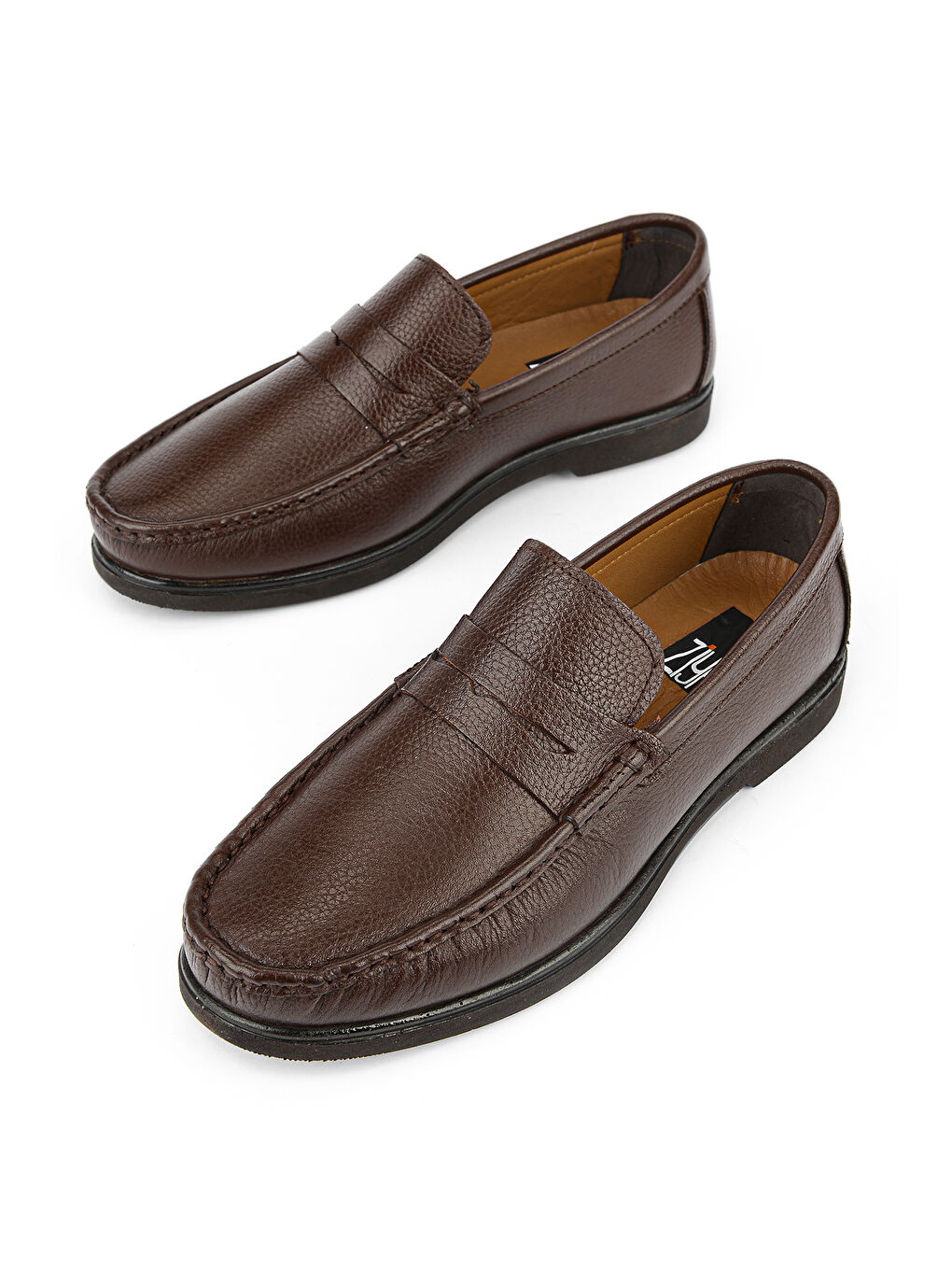 Kahverengi Erkek Hakiki Deri Günlük Ayakkabı 1611065Z301 Kahve-4