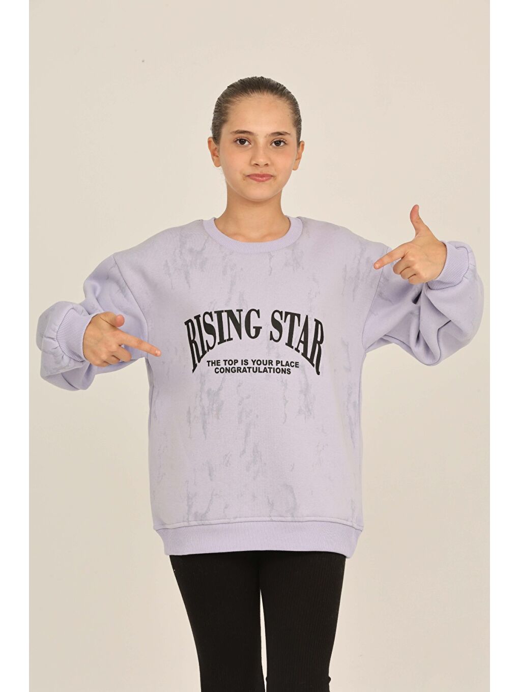 Mavi Kız Çocuk Rısıng Star Baskılı Sweatshirt