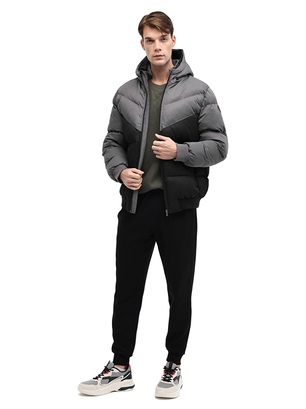 ML BLOCK PUFFER-05 5PR Siyah Erkek Kısa Şişme Mont-2