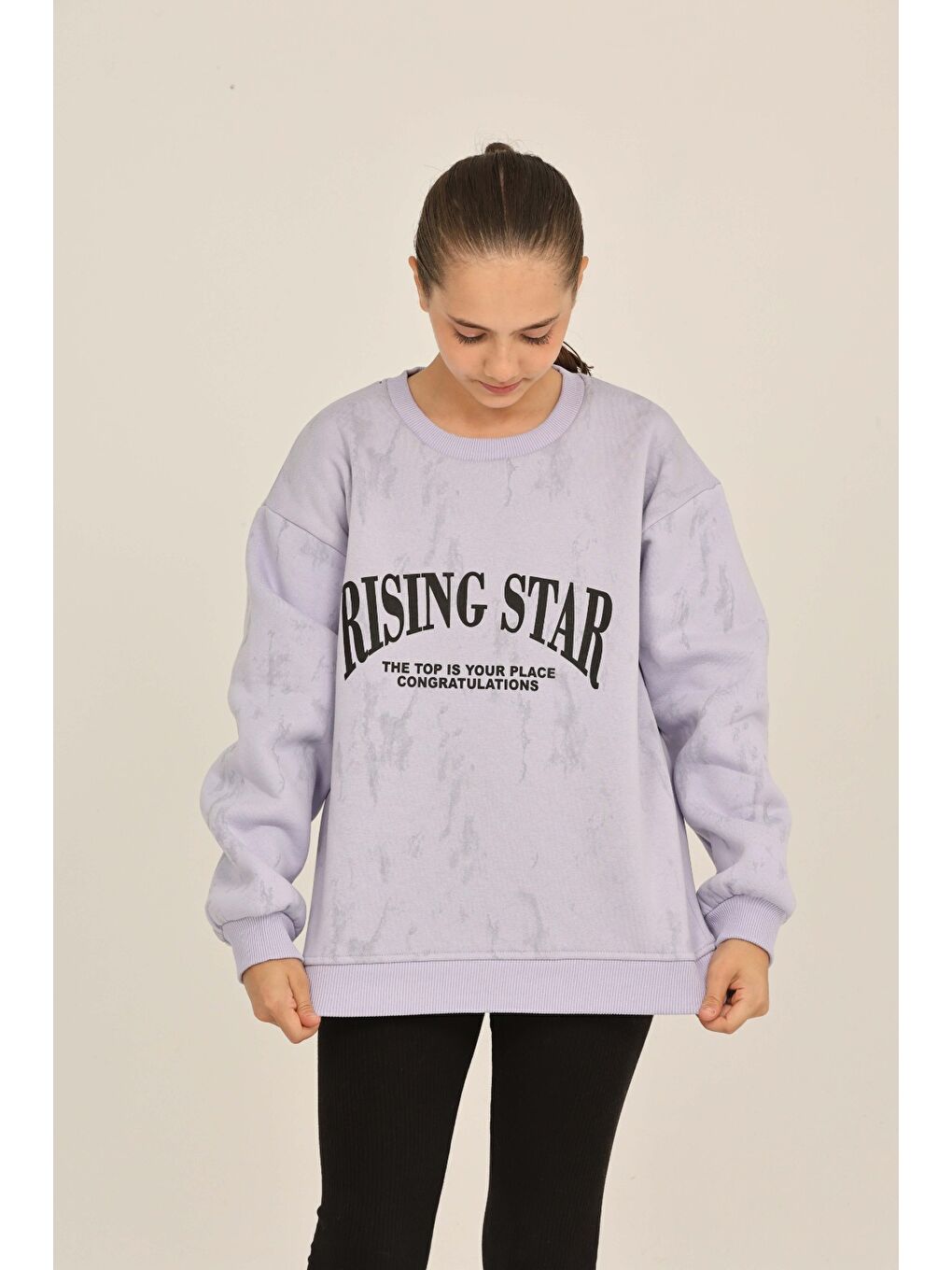 Mavi Kız Çocuk Rısıng Star Baskılı Sweatshirt-4