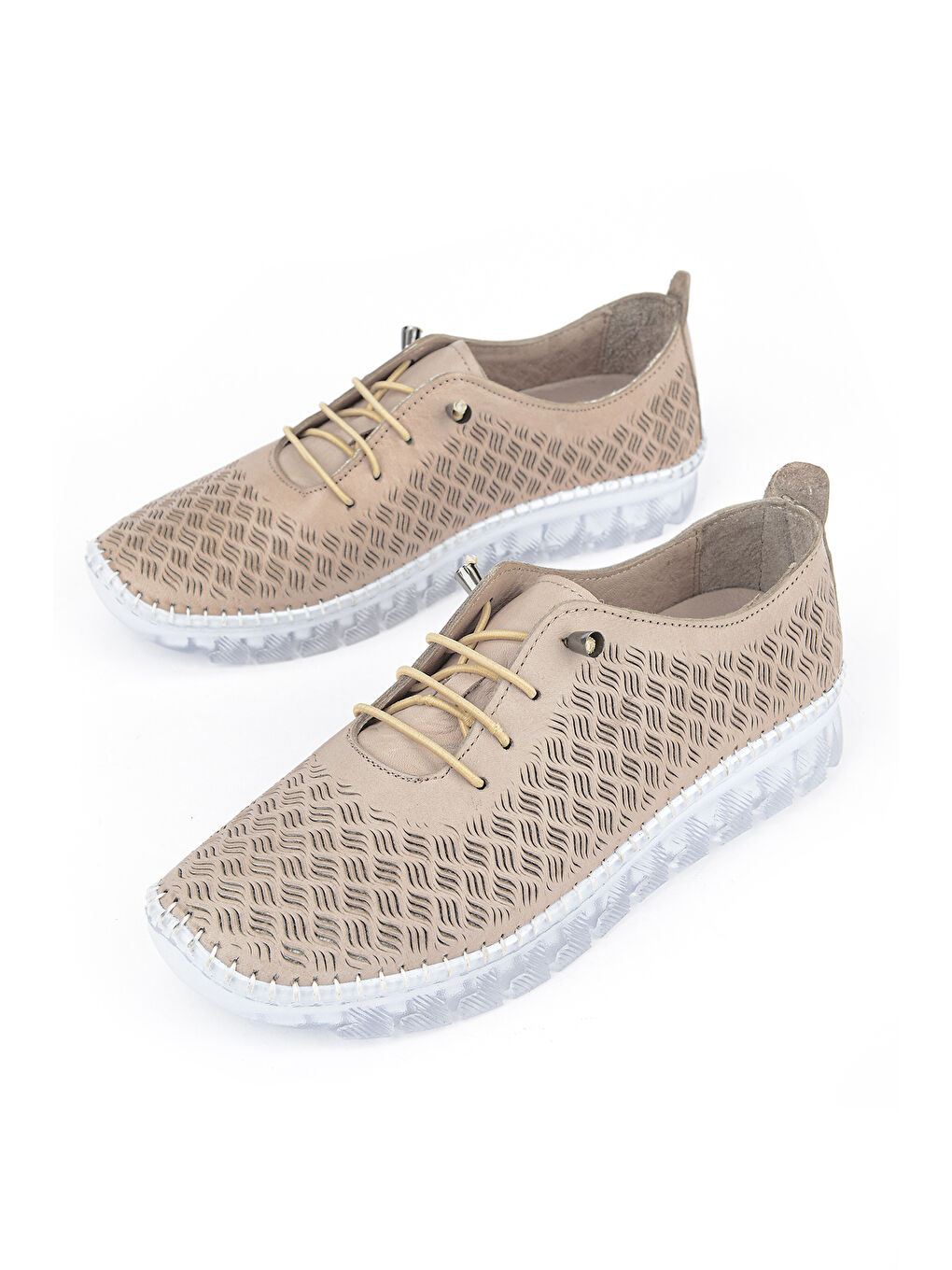 Bej Kadın Hakiki Deri Günlük Ayakkabı 1611046Z8031 Taş-4