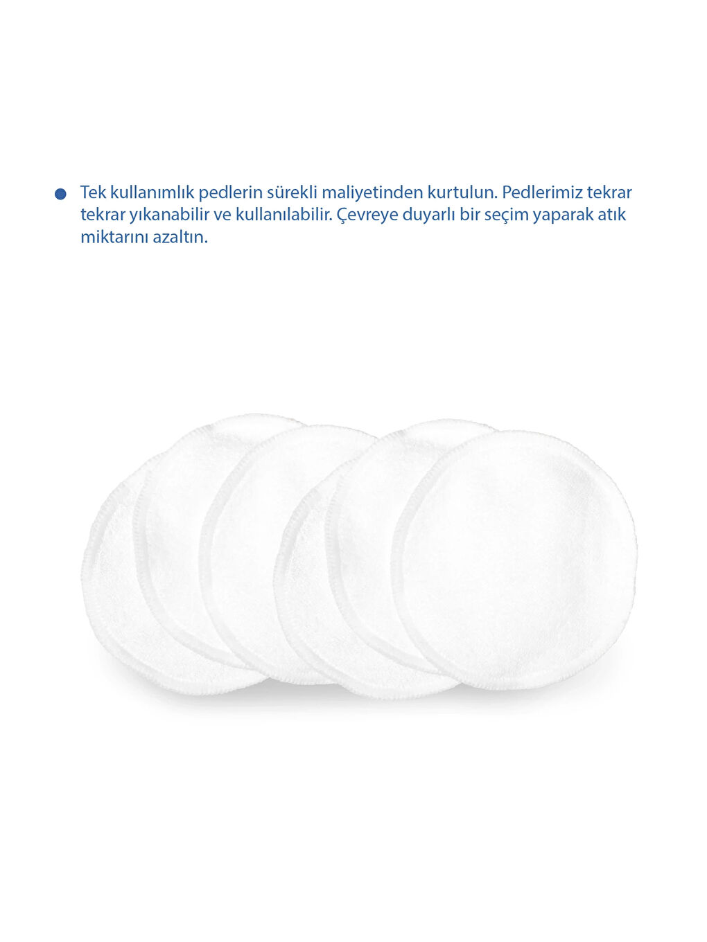 Yıkanabilir Süper Emici Tekrar Kullanımlı Pamuklu Göğüs Pedi 6 Adet-2