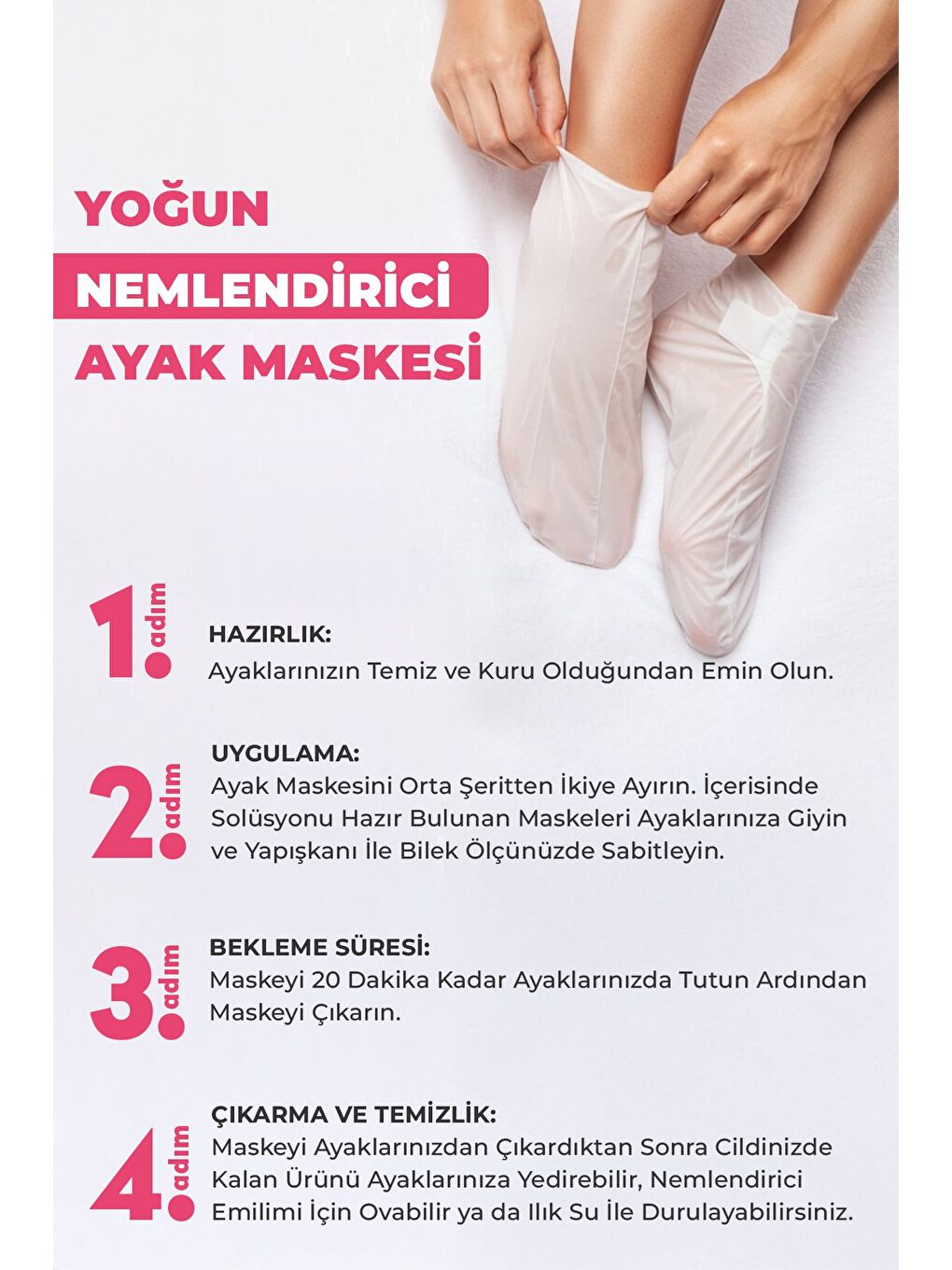 Yoğun Nemlendirici Ayak Maskesi 30 ml x 3 Adet-2
