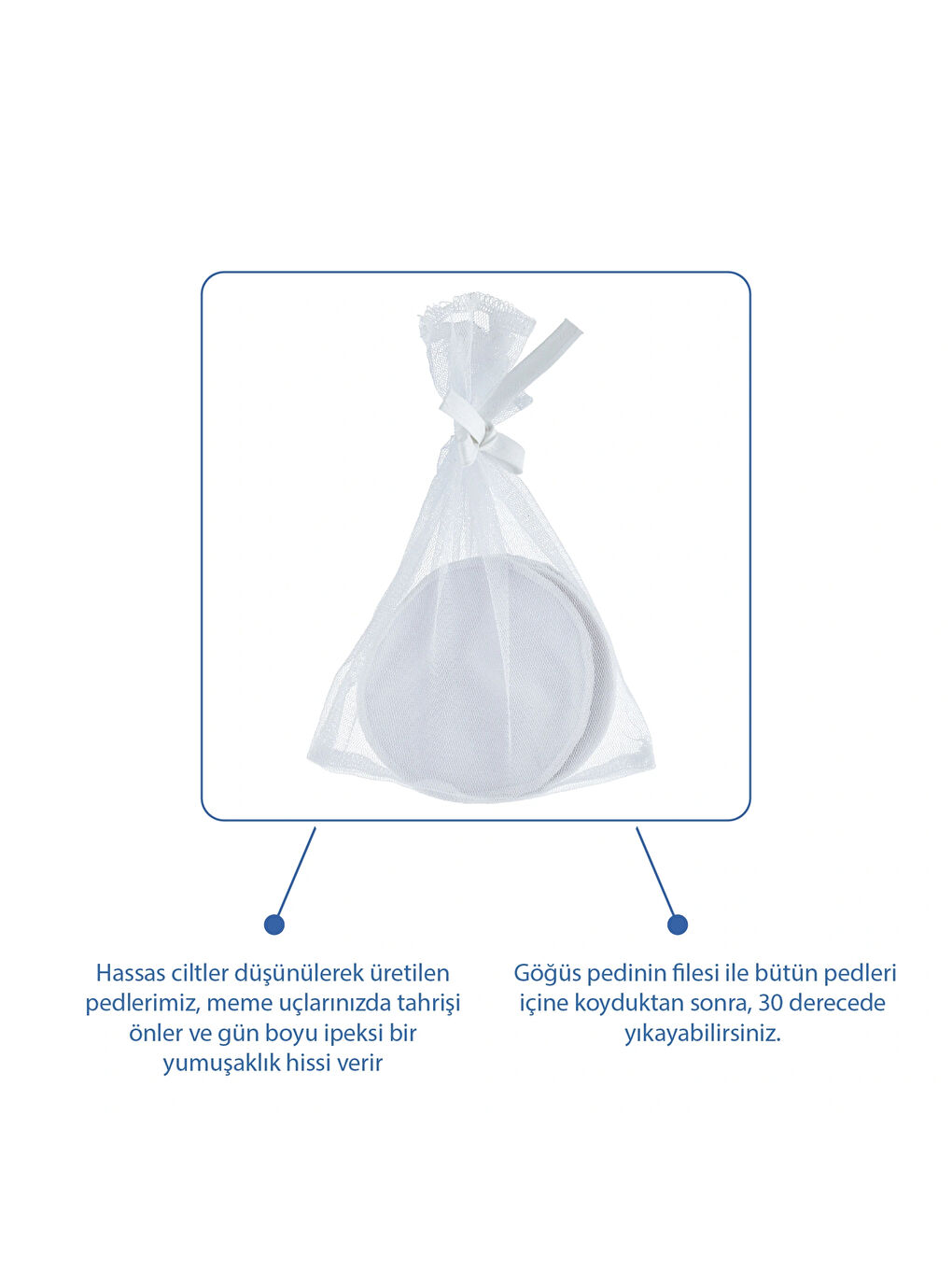 Yıkanabilir Süper Emici Tekrar Kullanımlı Pamuklu Göğüs Pedi 6 Adet-3