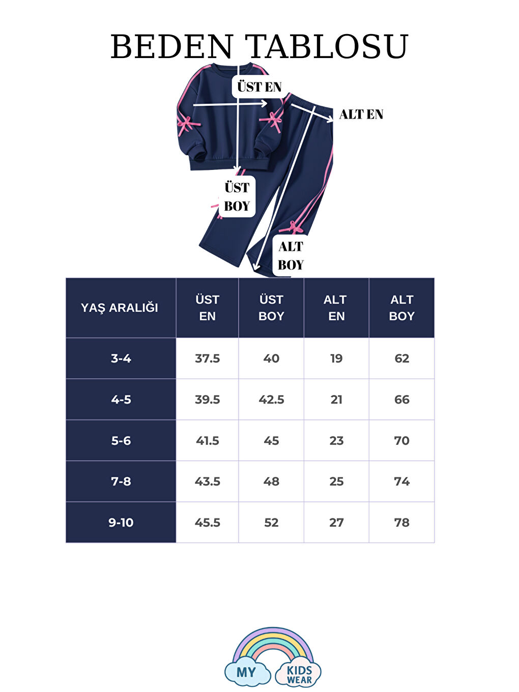 Pembe Kız Çocuk Çift Şerit Kurdele Üç İplik Eşofman Takımı 3-10 Yaş 12316-2