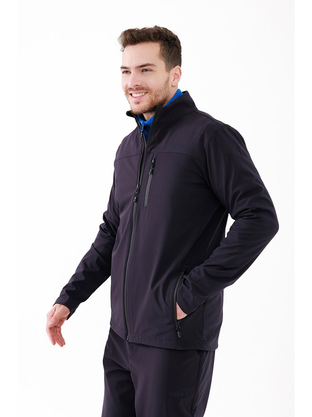 Baxter İnce Softshell Erkek Ceket Siyah-1