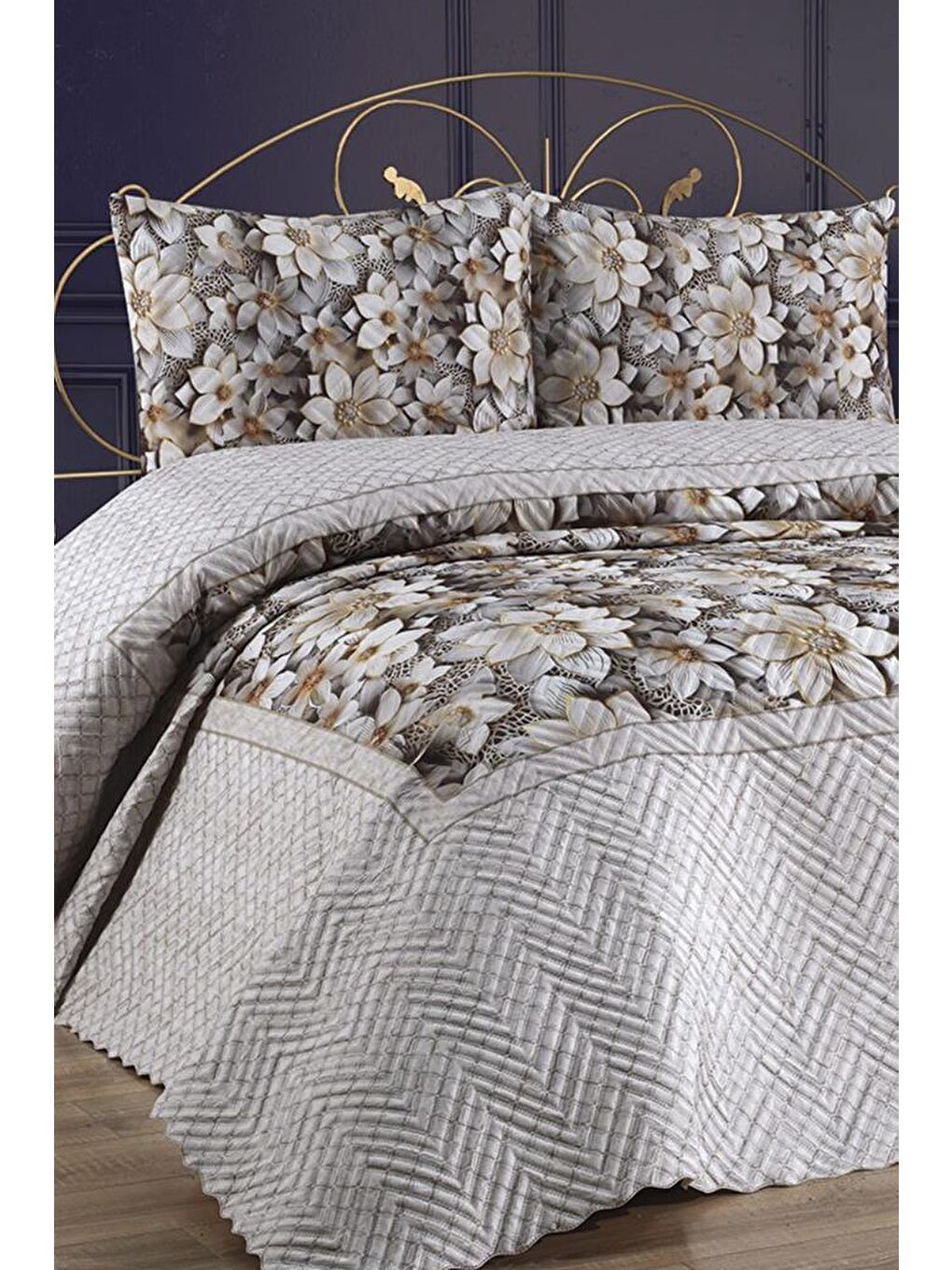 Karışık Ultrasonik Kapitoneli Dide &#199;ift Kişilik Yatak &#214;rt&#252;s&#252;