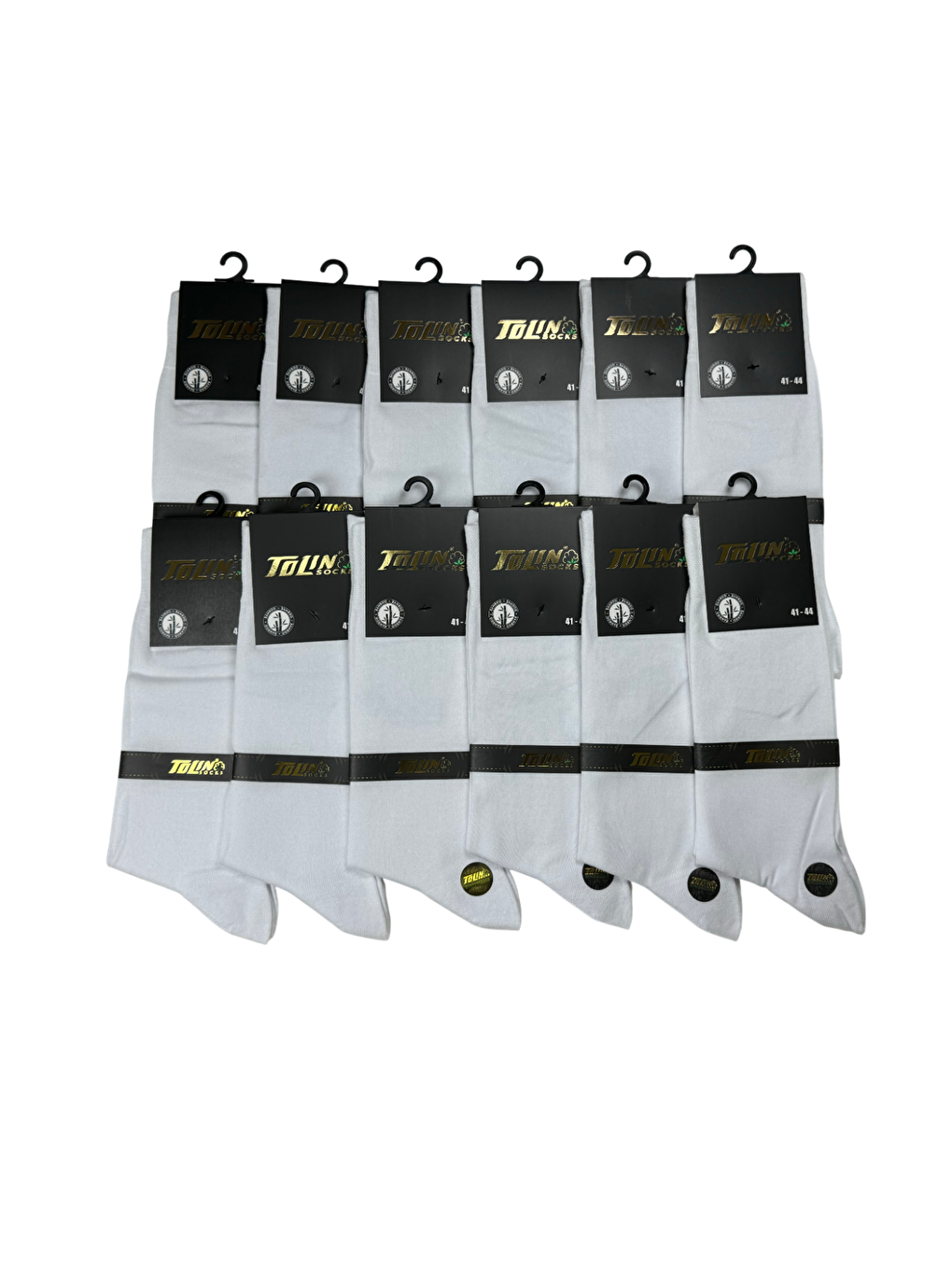 Beyaz Erkek 12 li Bambu Soket Çorap Seti 14100