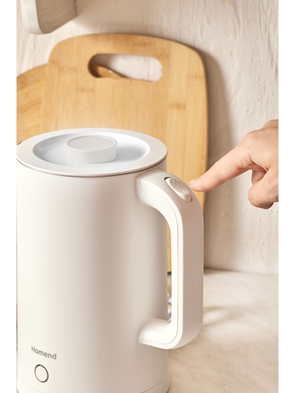 Heatrow Cooltouch 1618H Paslanmaz Çelik El Yakmaz Gövdeli Su Isıtıcısı Beyaz-2