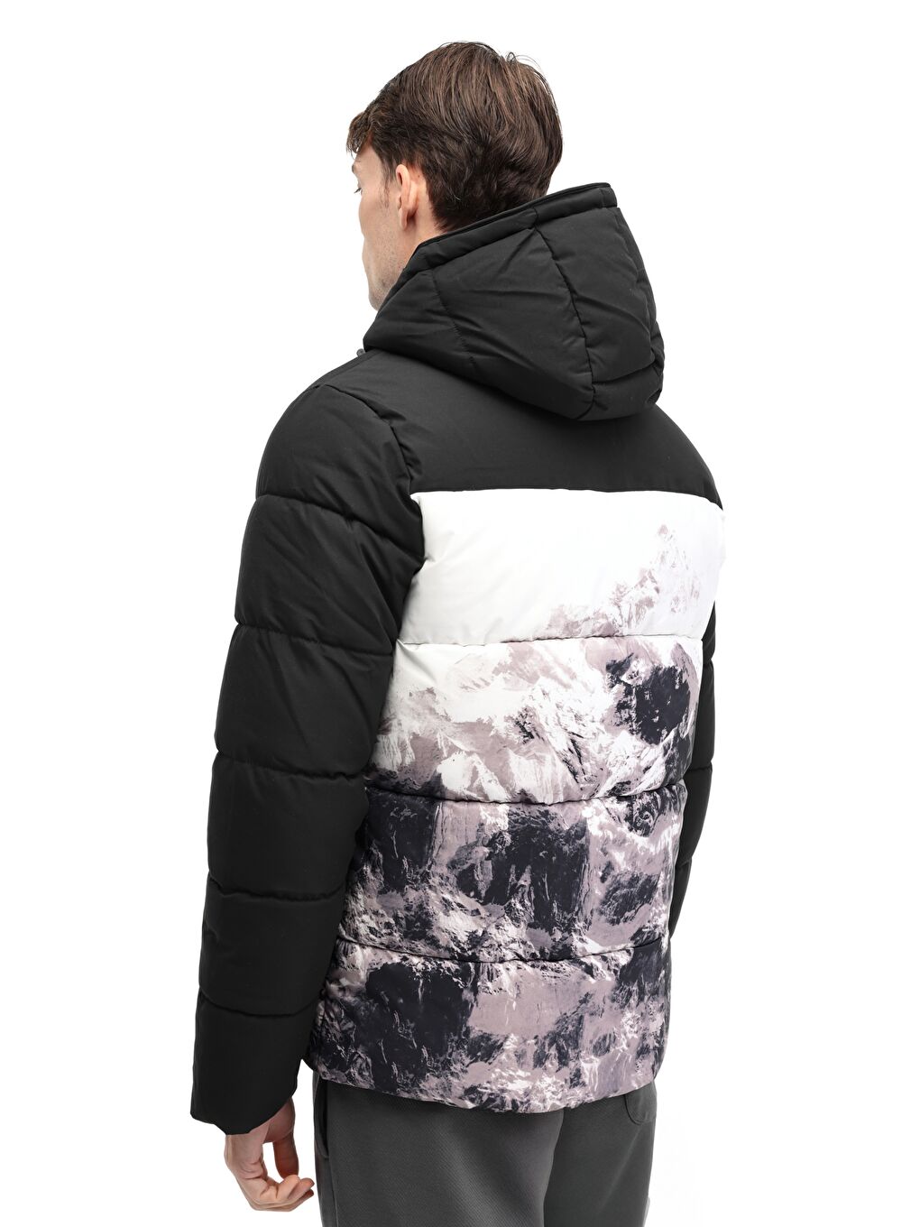 ML 2K-KM-02 5PR Siyah Erkek Kısa Şişme Mont-1