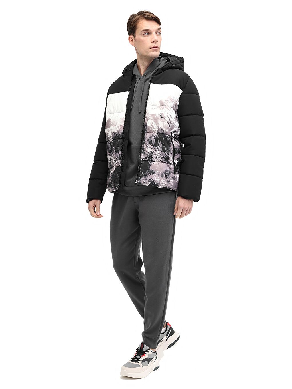 ML 2K-KM-02 5PR Siyah Erkek Kısa Şişme Mont-2