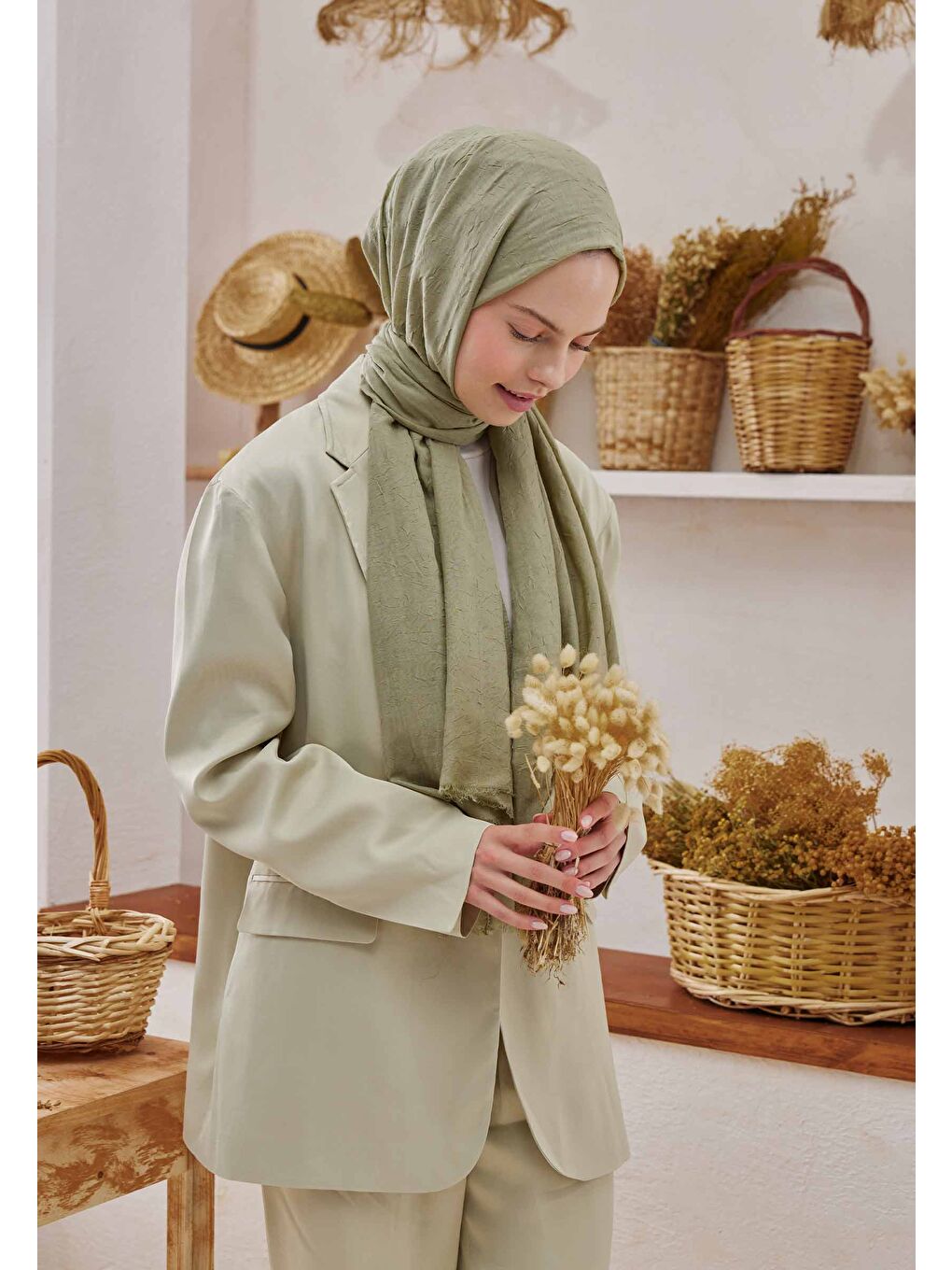 Bambu Şal Nil Yeşili