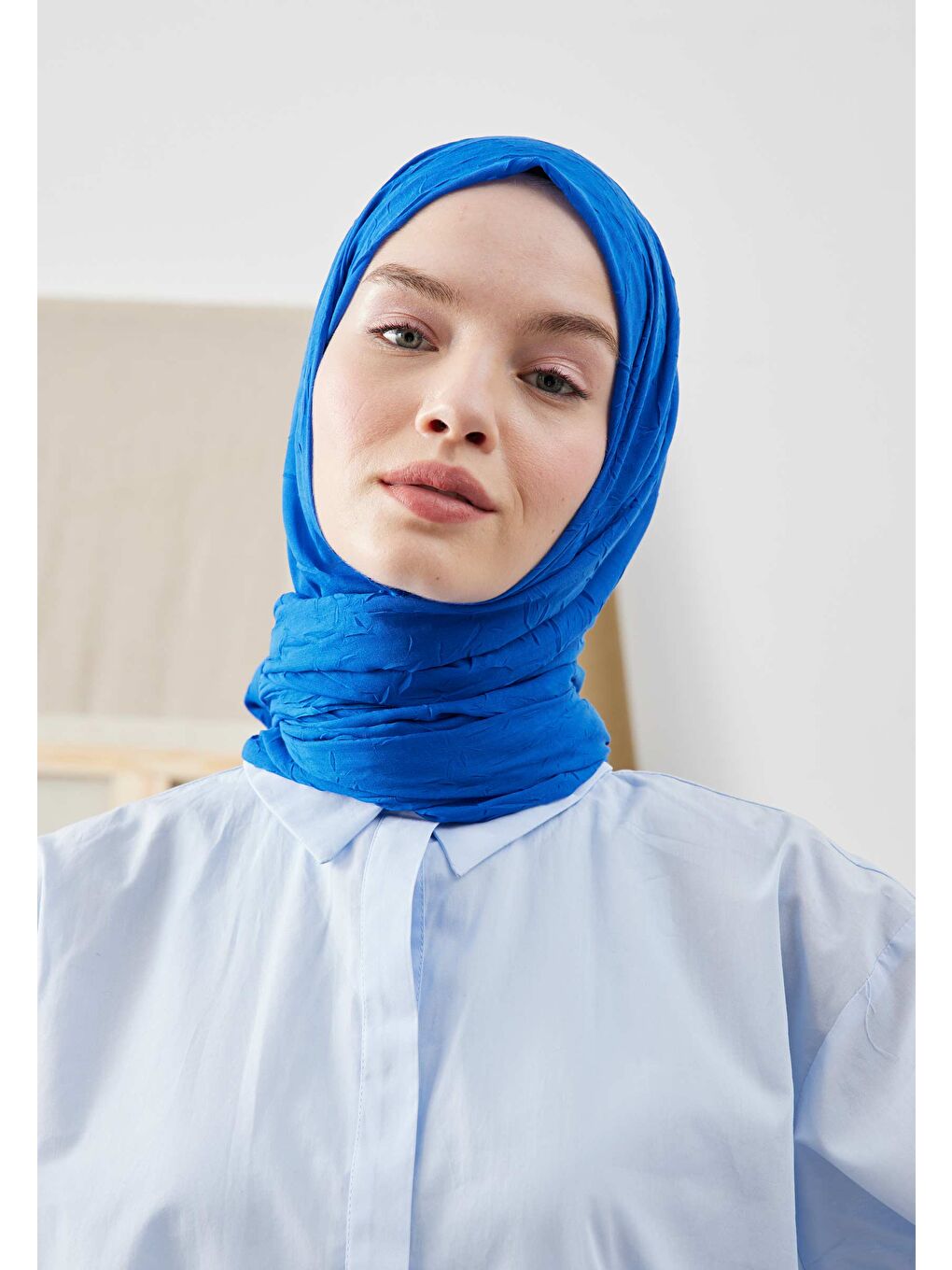 Bambu Şal Saks Mavisi