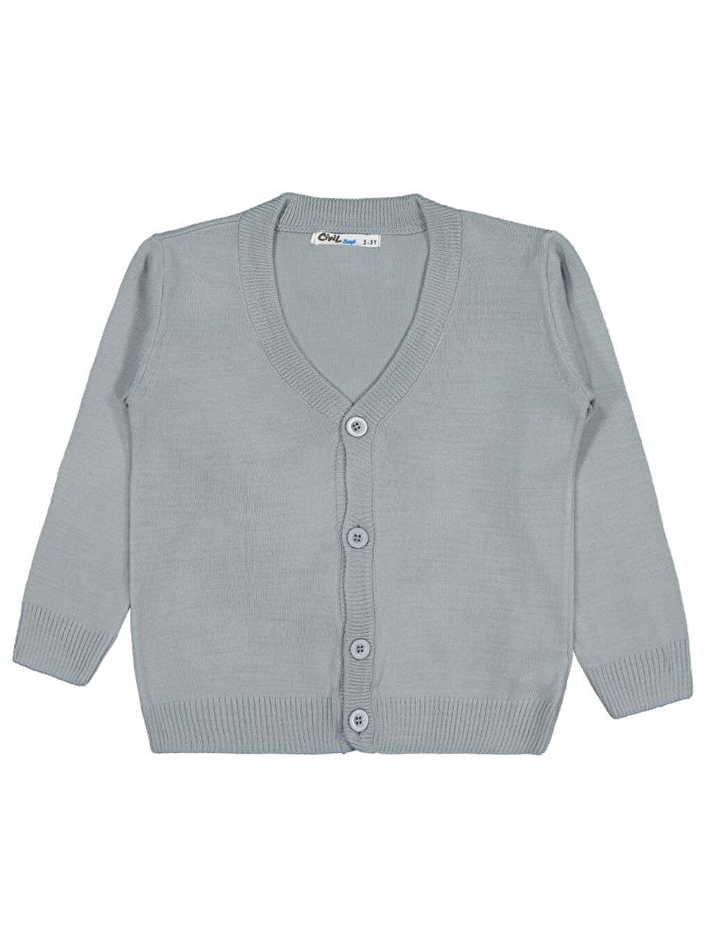 Boys Basic Triko 2-5 Yaş Hırka - Gri3-4 Yaş