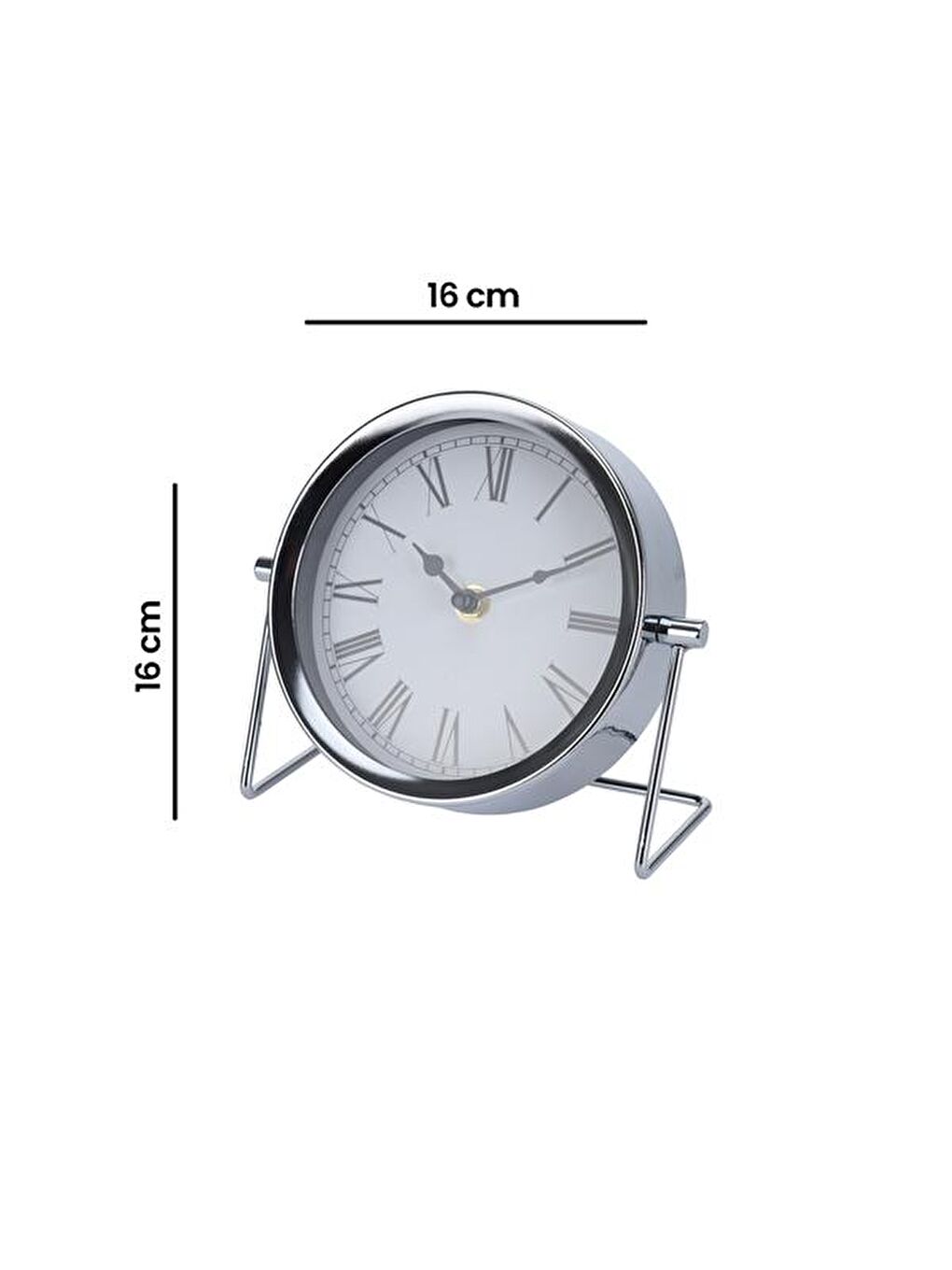 Dekoratif Metal Masa Saati - Gri-2