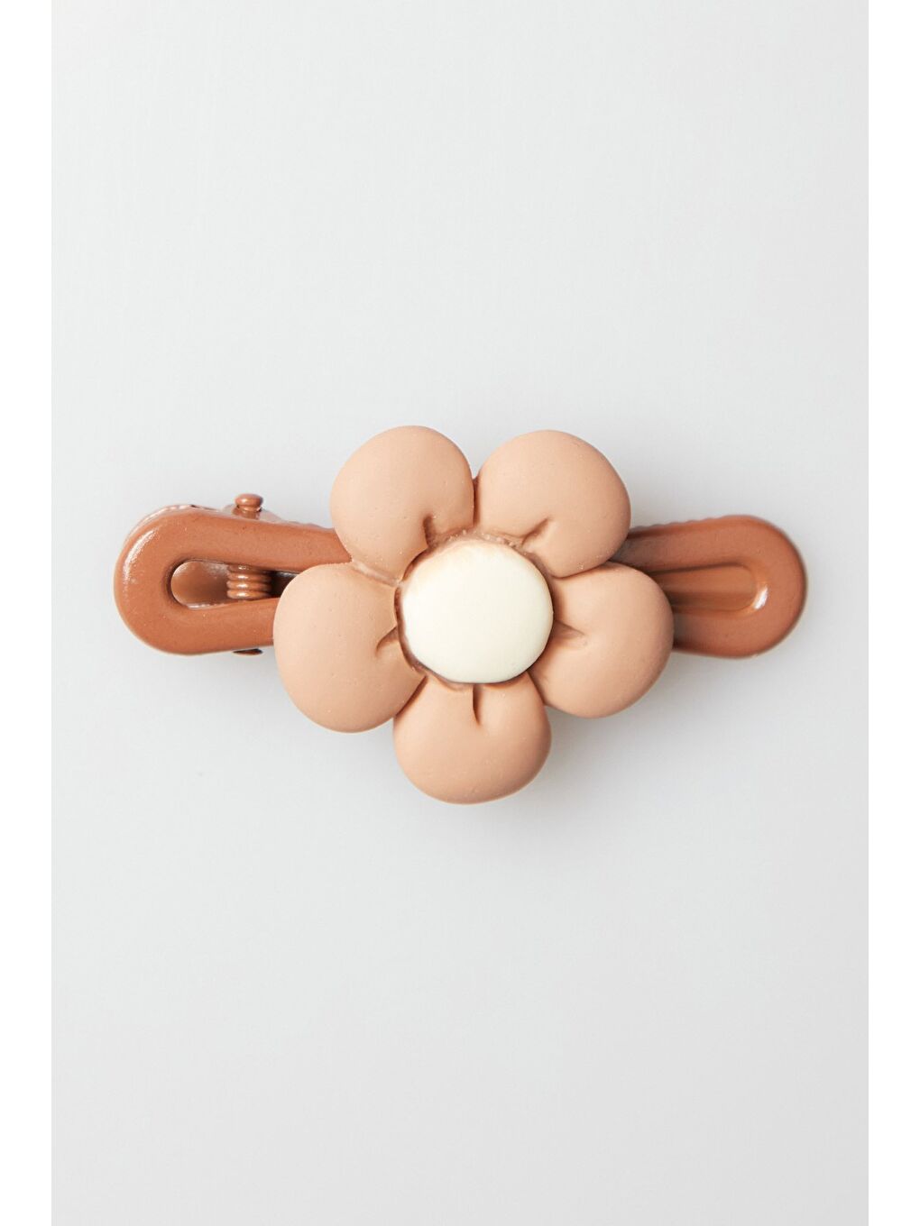 Kahverengi Çiçek Figürlü 6 Lı Kız Çocuk Toka-2