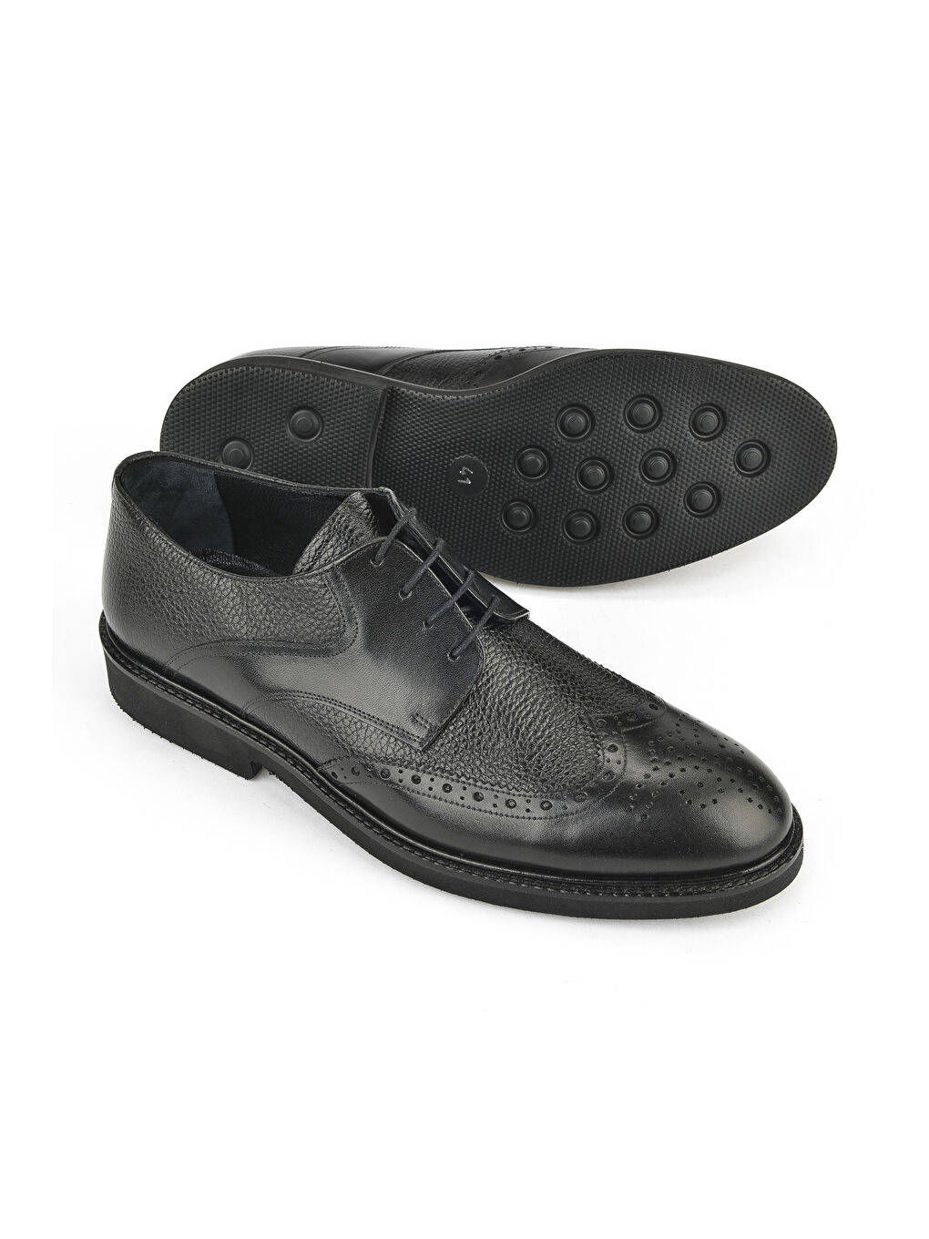 Erkek Hakiki Deri Ayakkabı 143145Z6252 Siyah-3