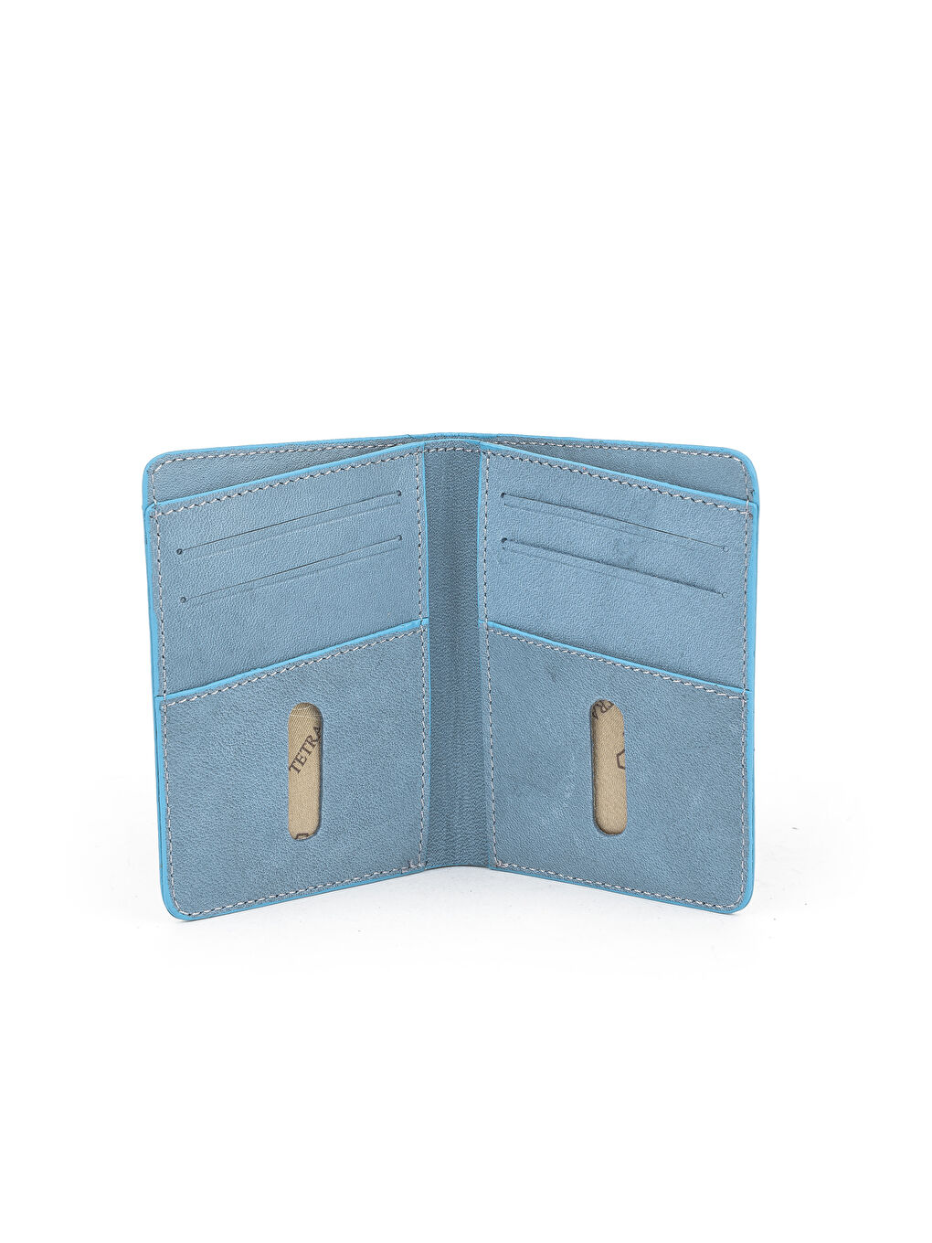 Unisex Hakiki Deri Kartlık 1539852Z02 Mavi-1