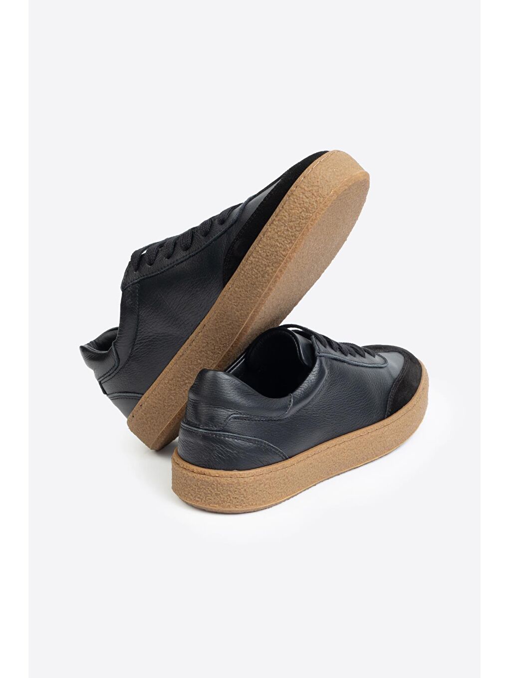 Siyah Erkek Hakiki Deri Günlük Sneaker – Casual Ayakkabı-3