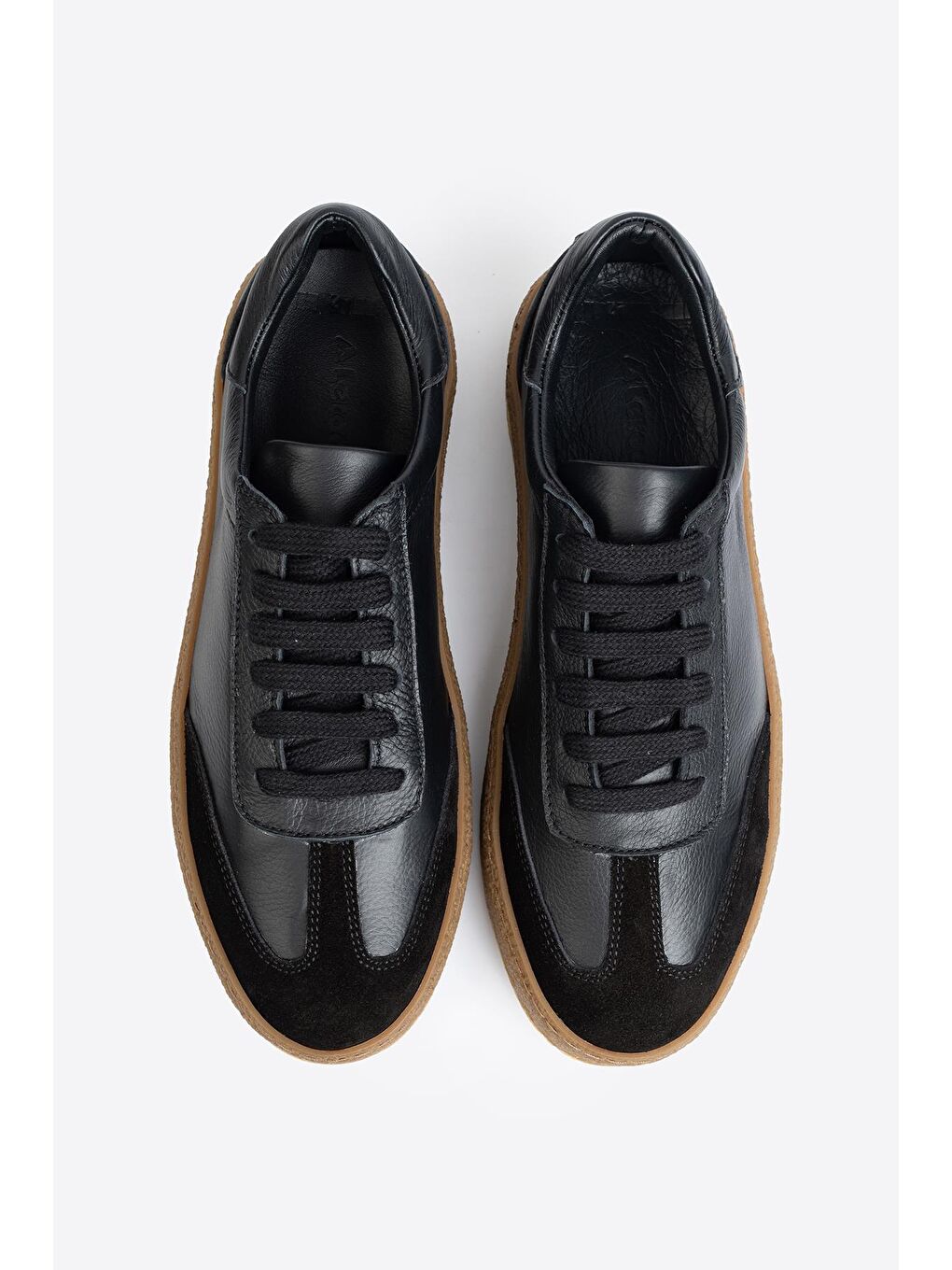 Siyah Erkek Hakiki Deri Günlük Sneaker – Casual Ayakkabı-5