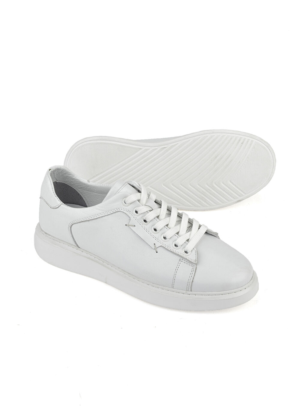 Erkek Hakiki Deri Sneaker 151423Z512 Beyaz-3