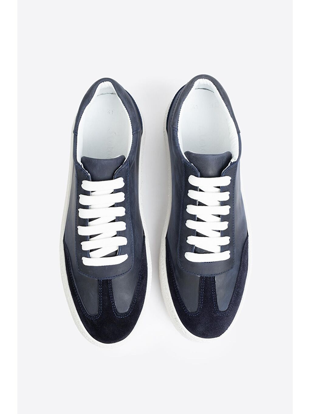 Lacivert Erkek Hakiki Deri Günlük Sneaker – Casual Ayakkabı-5
