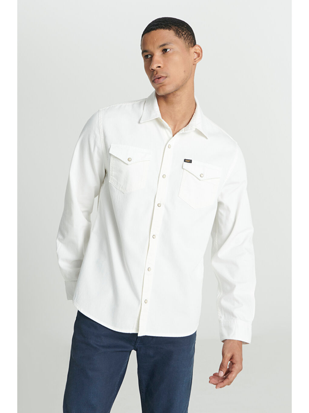 Regular Fit Normal Kesim %100 Pamuk Kırık Beyaz Uzun Kollu Gömlek