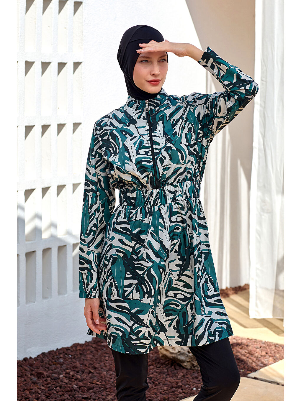 Tam Kapalı Tesettür Mayo 2407 Siyah-4