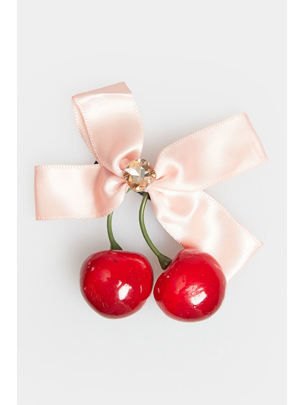 Pembe Fiyonk Ve Kiraz Figürlü Kız Çocuk Toka-1