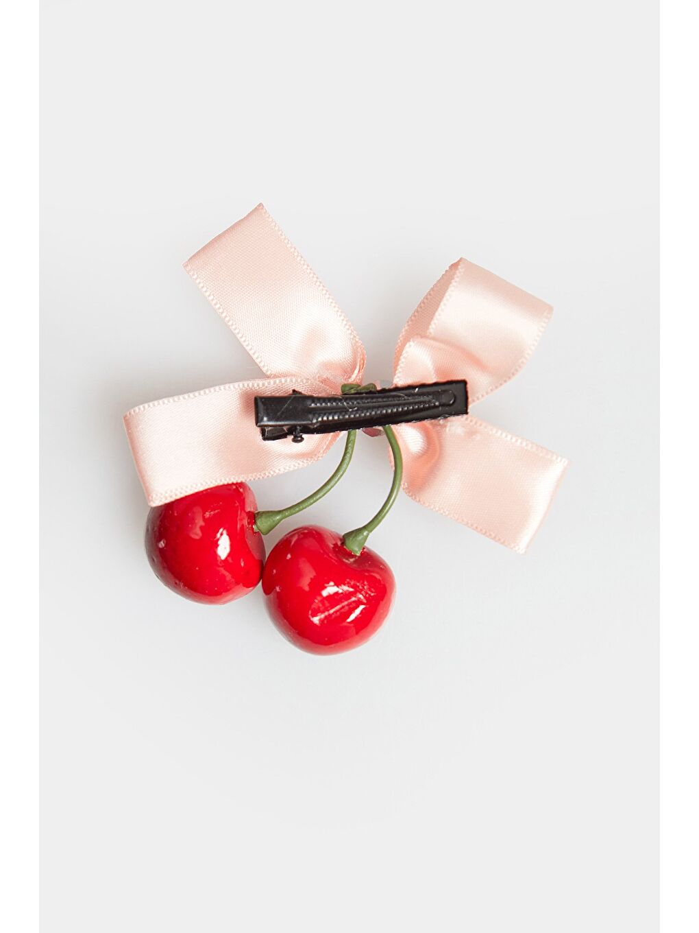 Pembe Fiyonk Ve Kiraz Figürlü Kız Çocuk Toka-2