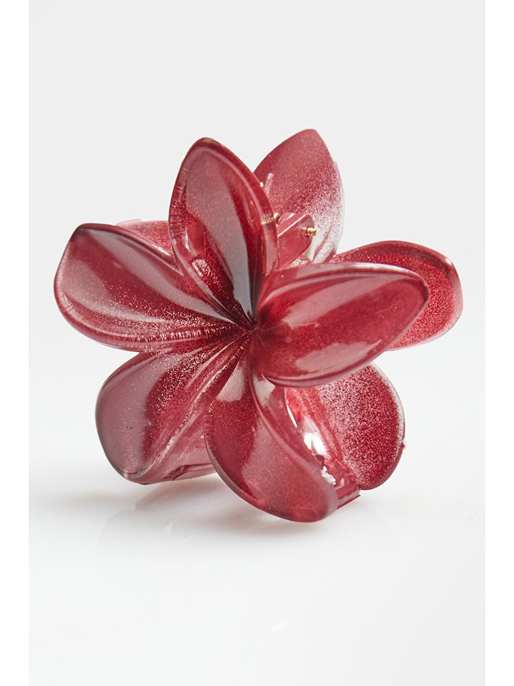 Bordo Lotus Çiçeği Mandal Toka