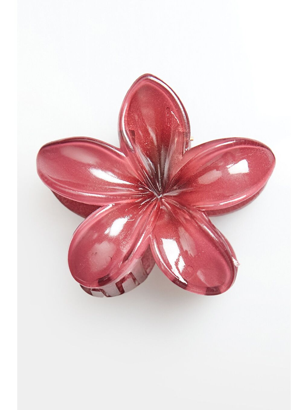 Bordo Lotus Çiçeği Mandal Toka-1