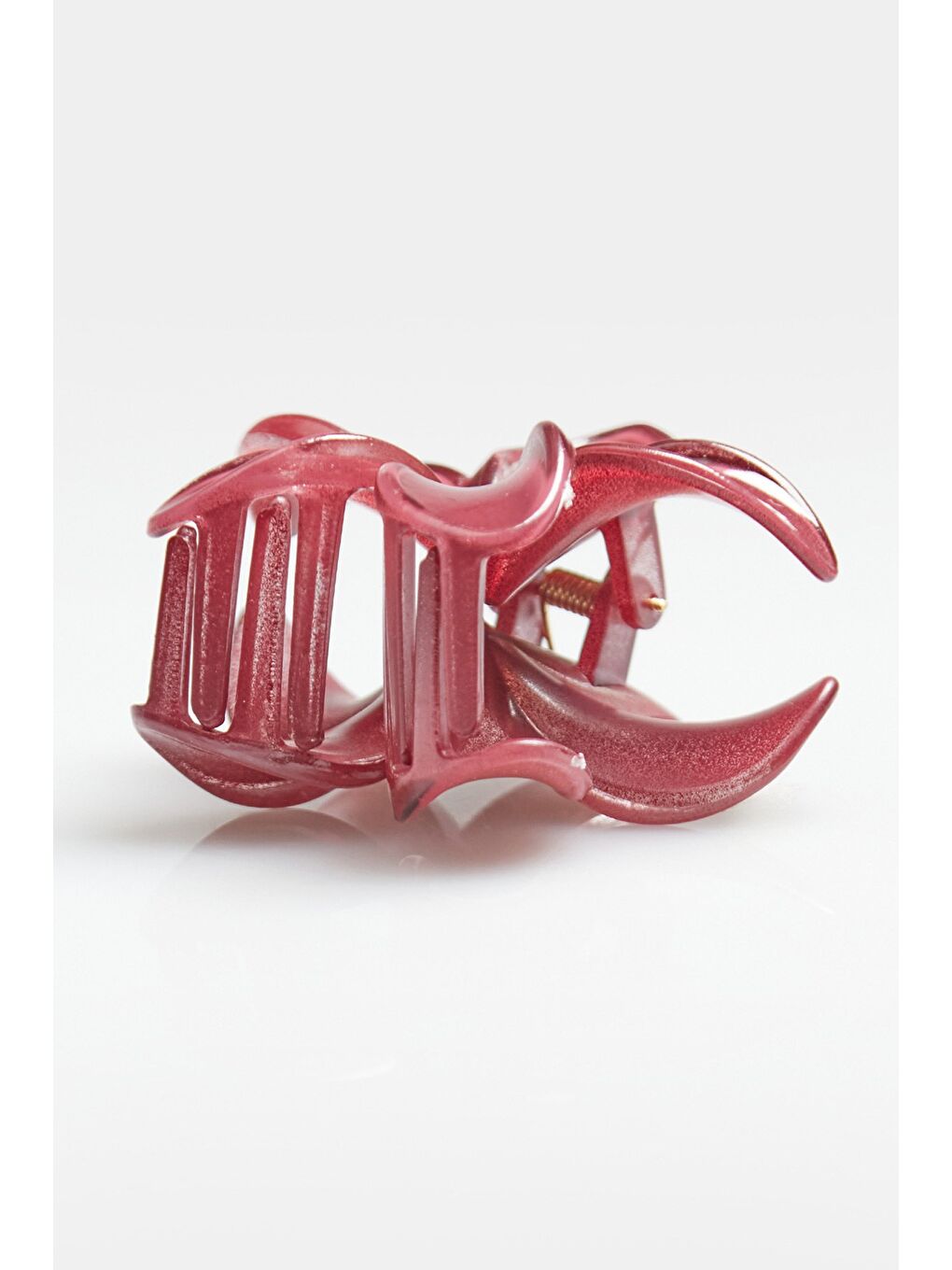 Bordo Lotus Çiçeği Mandal Toka-2