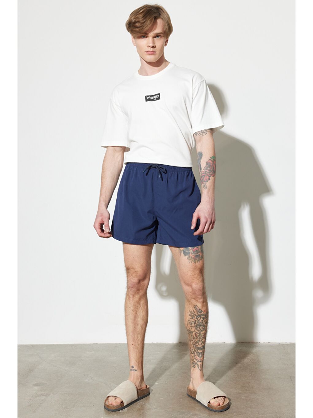 Regular Fit Normal Kesim Normal Bel Lacivert Deniz Şortu-2