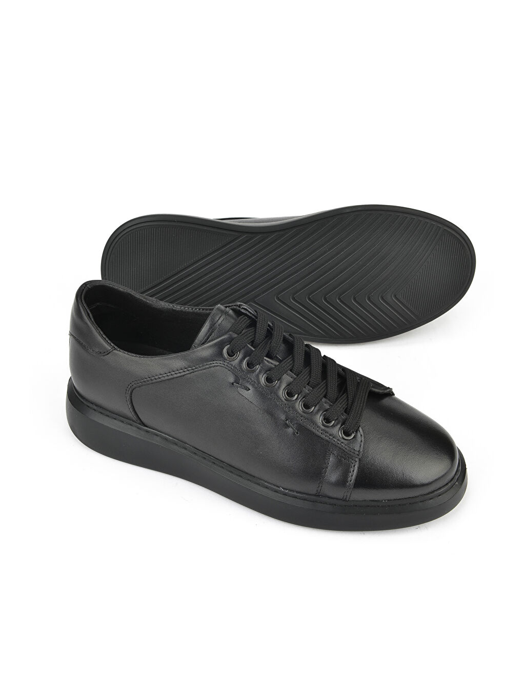 Erkek Hakiki Deri Sneaker 151423Z512 Siyah-3