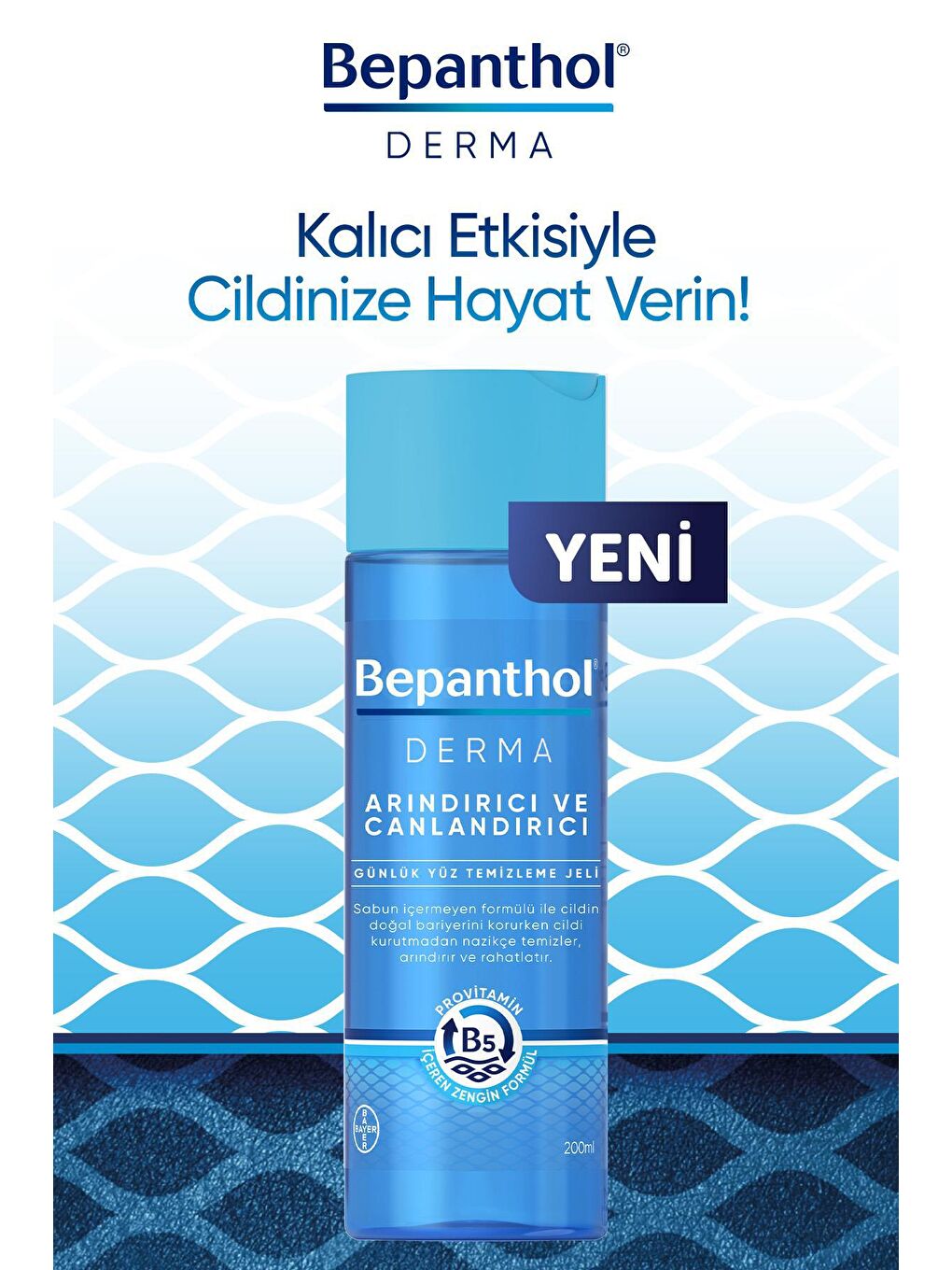 Bepanthol Şeffaf Derma Yoğun Nemlendirici Gece Bakım Kremi 50ML + Derma Günlük Yüz Temizleme Jeli 200ML - 3